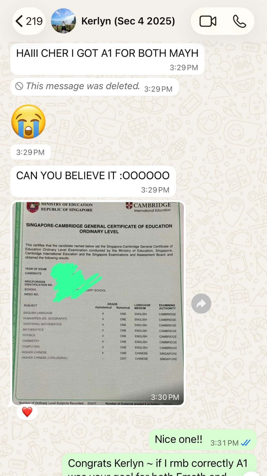 Zespa Learning Secondary Math student result 10